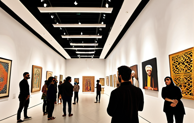 **Prompt 1: "The Heart of Cultural Events"**
    A vibrant, professional event organizer with a warm, confident smile, of Arabic descent (male or female), standing amidst a beautifully lit art exhibition or cultural performance. They are surrounded by a diverse, engaged audience (reflecting Middle Eastern demographics) interacting with various art forms—paintings, sculptures, or a live stage. Subtle elements of meticulous planning, like a digital tablet showing a creative layout, are visible. The setting is a modern cultural center or gallery, blending contemporary design with elegant Arabic architectural motifs, emphasizing connection, inspiration, and the seamless fusion of creativity and execution. The atmosphere is lively and sophisticated, reflecting the joy of cultural exchange.