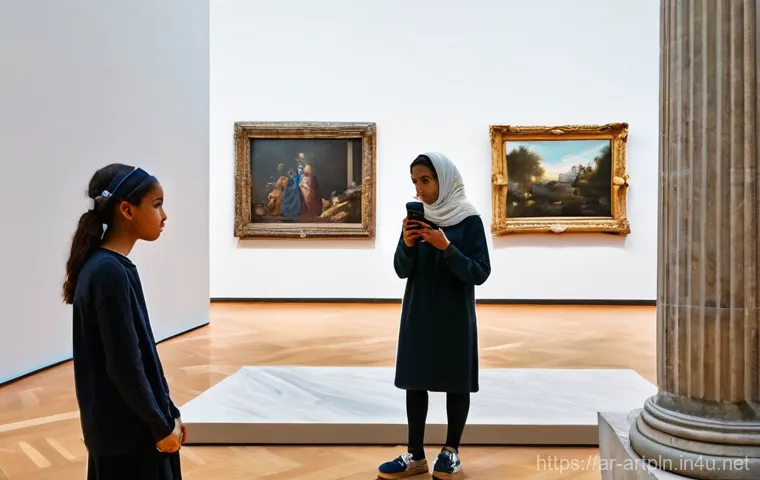 미술문화기획사의 대표적인 실패 사례 - **Prompt:** A large, elegant art exhibition hall with high ceilings and classical architecture. On o...