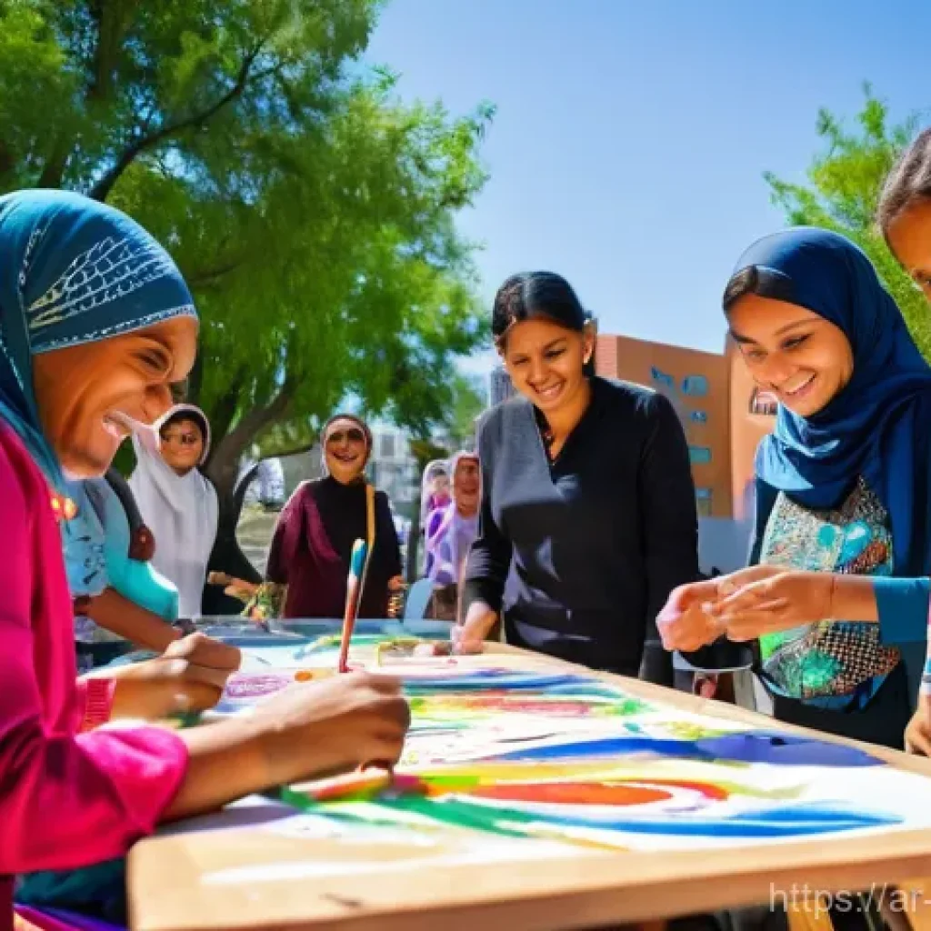 미술문화기획사의 직업적 만족도를 높이는 방법 - **Prompt 1: Rekindling Artistic Passion and Community Engagement**
"A vibrant, dynamic image cap...