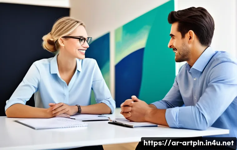 미술문화기획사의 고객 요구 사항 분석 방법 - **Prompt 1: The Art of Empathetic Listening**
"An image depicting a female cultural planner, in ...