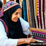 Home 16 미술문화기획사의 프레젠테이션 기술 - An authentic and heartwarming scene set in a vibrant cultural festival. An elderly Arab woman, with ...