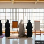 미술문화기획사의 주요 고객 대상 프로젝트 - A vibrant community art workshop scene in a modern cultural center in an Arabic city, featuring dive...