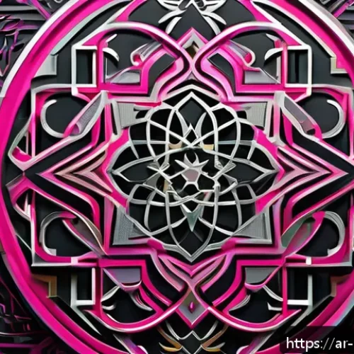 미술문화기획사의 전시회 홍보 포스터 제작 사례 - A vibrant modern art exhibition poster featuring bold fuchsia and dark gray color scheme, incorporat...